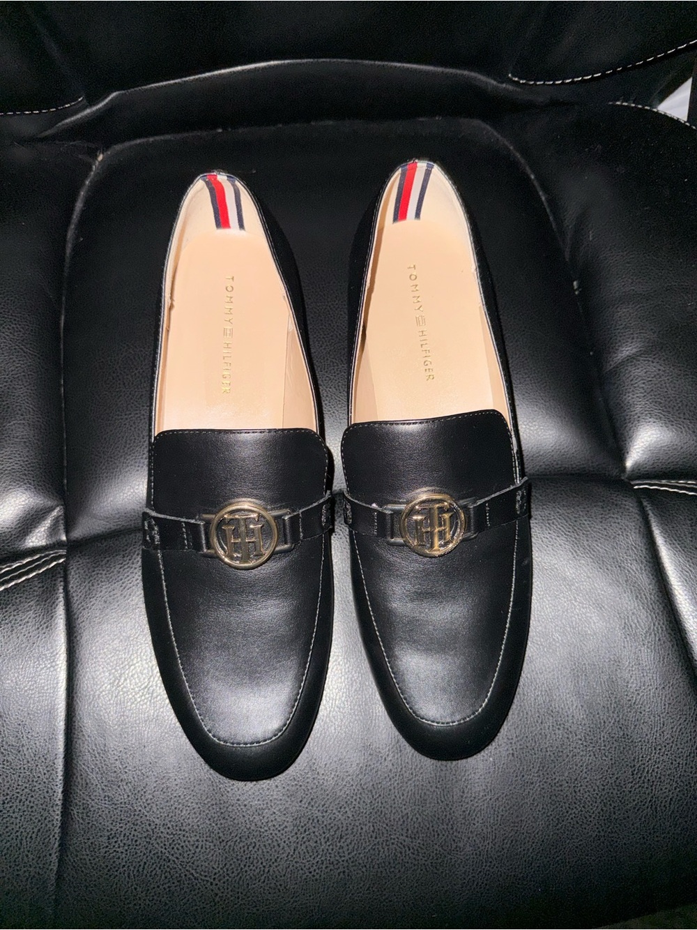 Tommy hilfiger women's twcotze black loafers, size 10m, nwot